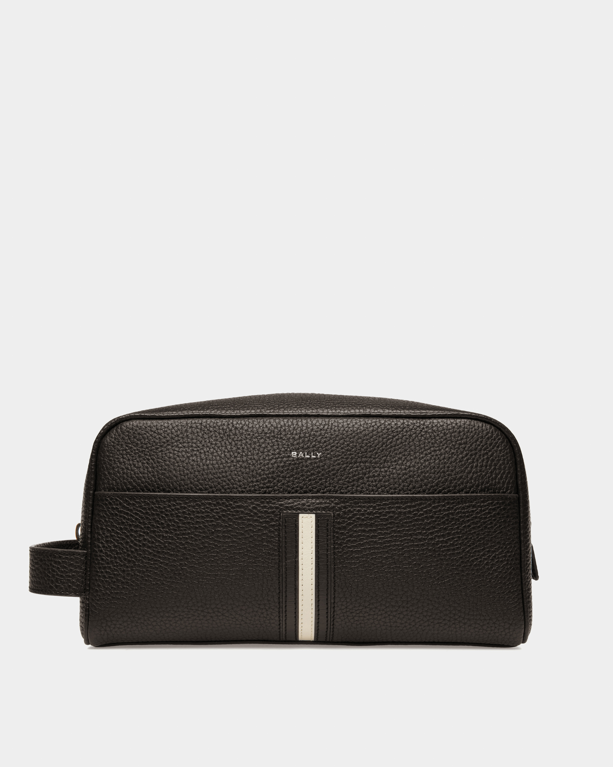 Ribbon Necessaire In Black Leather