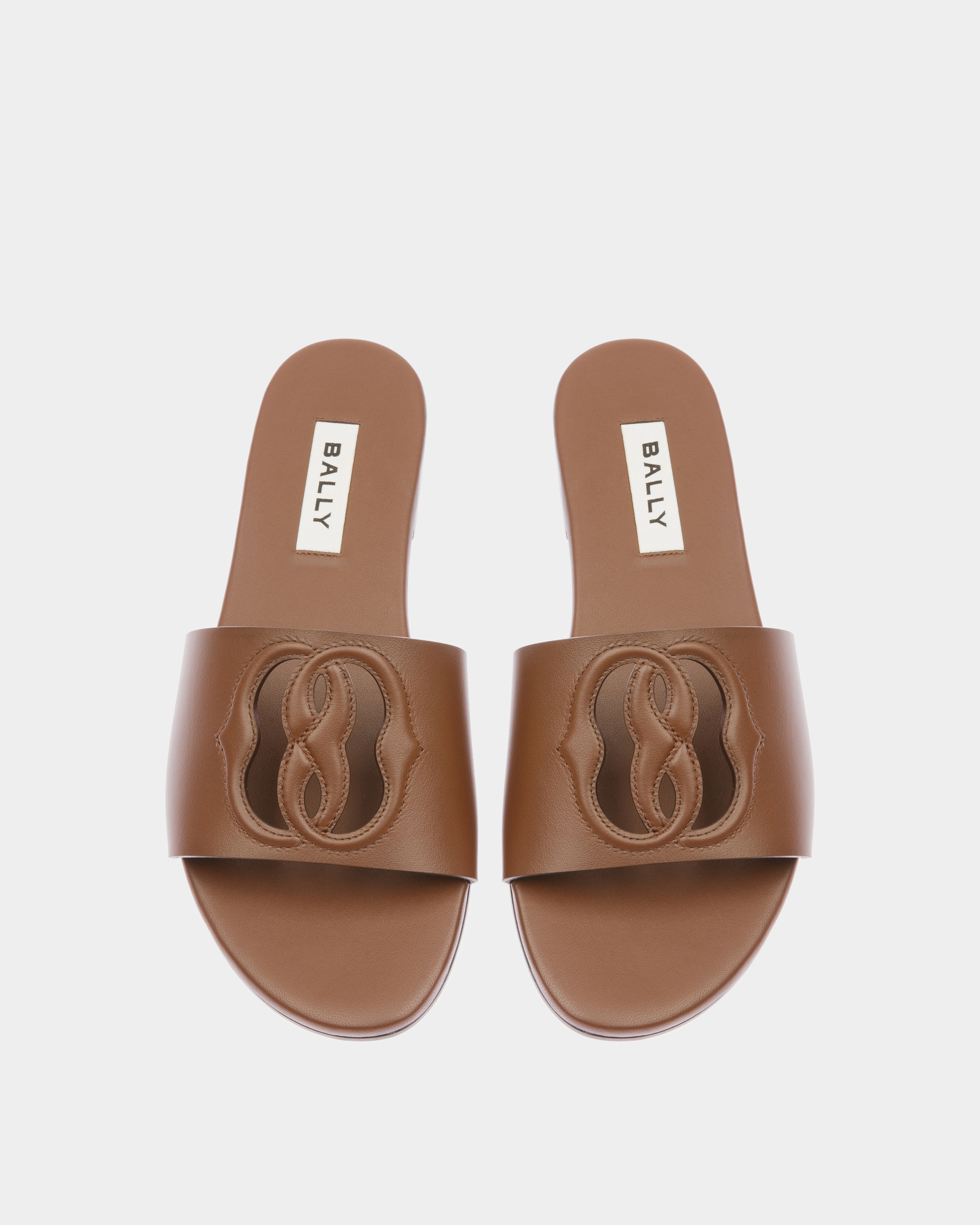 Goldie-W Leather Flat Sandals