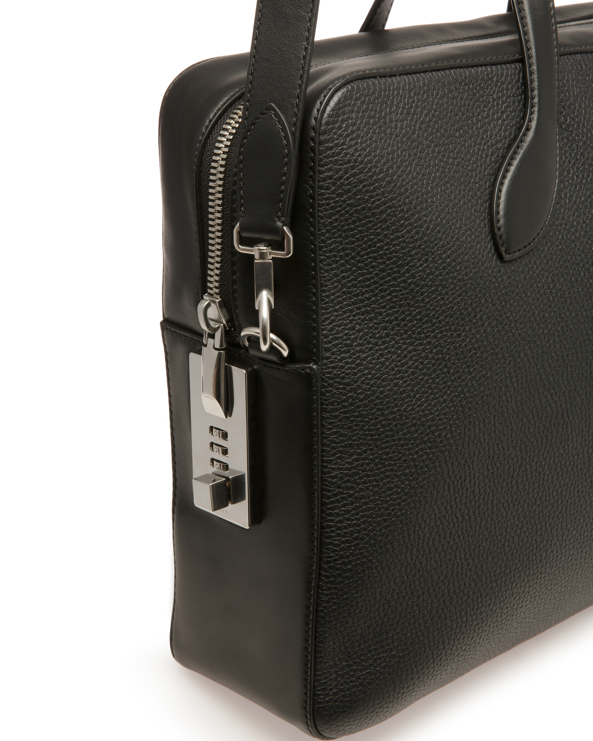 Lago Briefcase In Black Leather