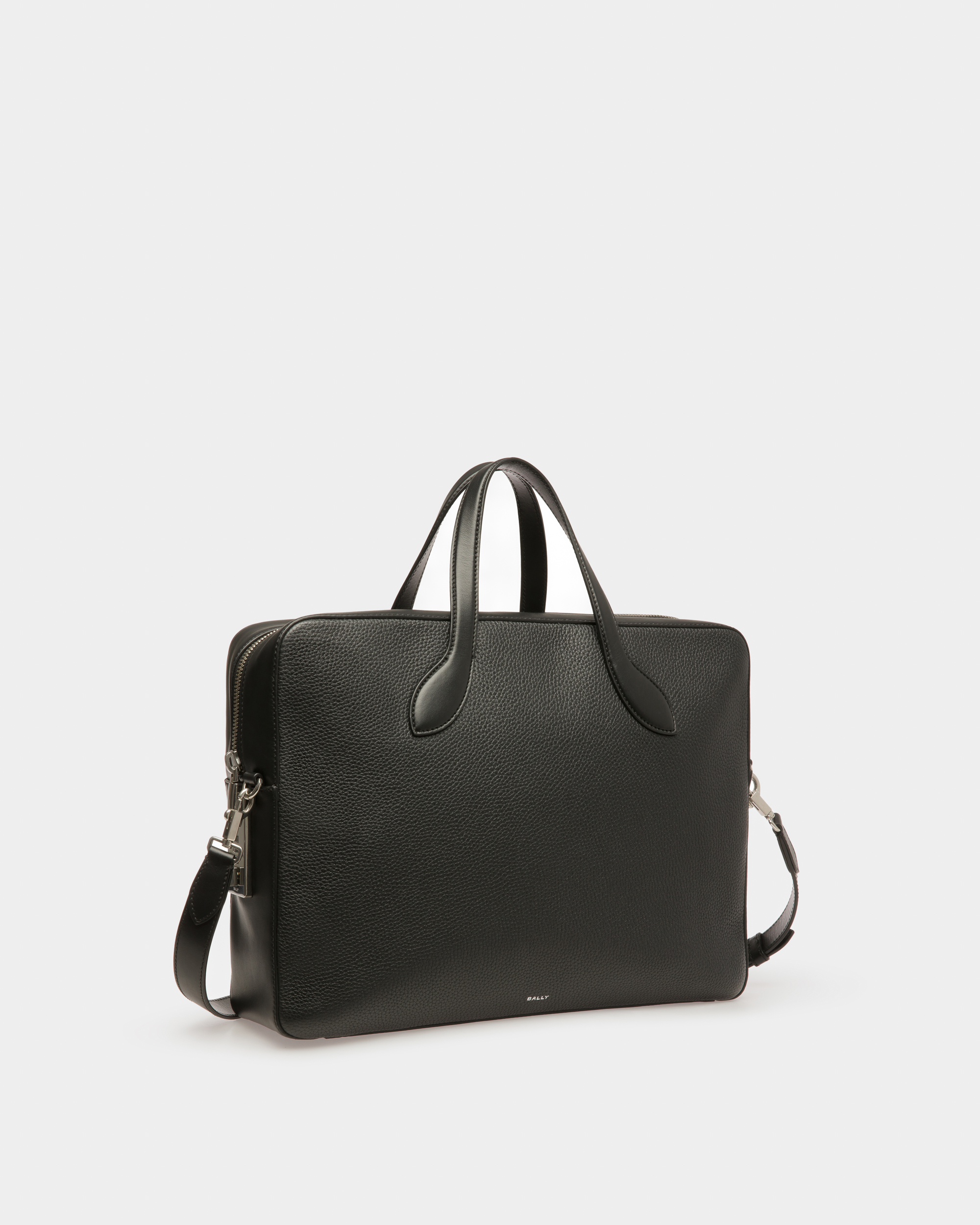 Lago Briefcase In Black Leather