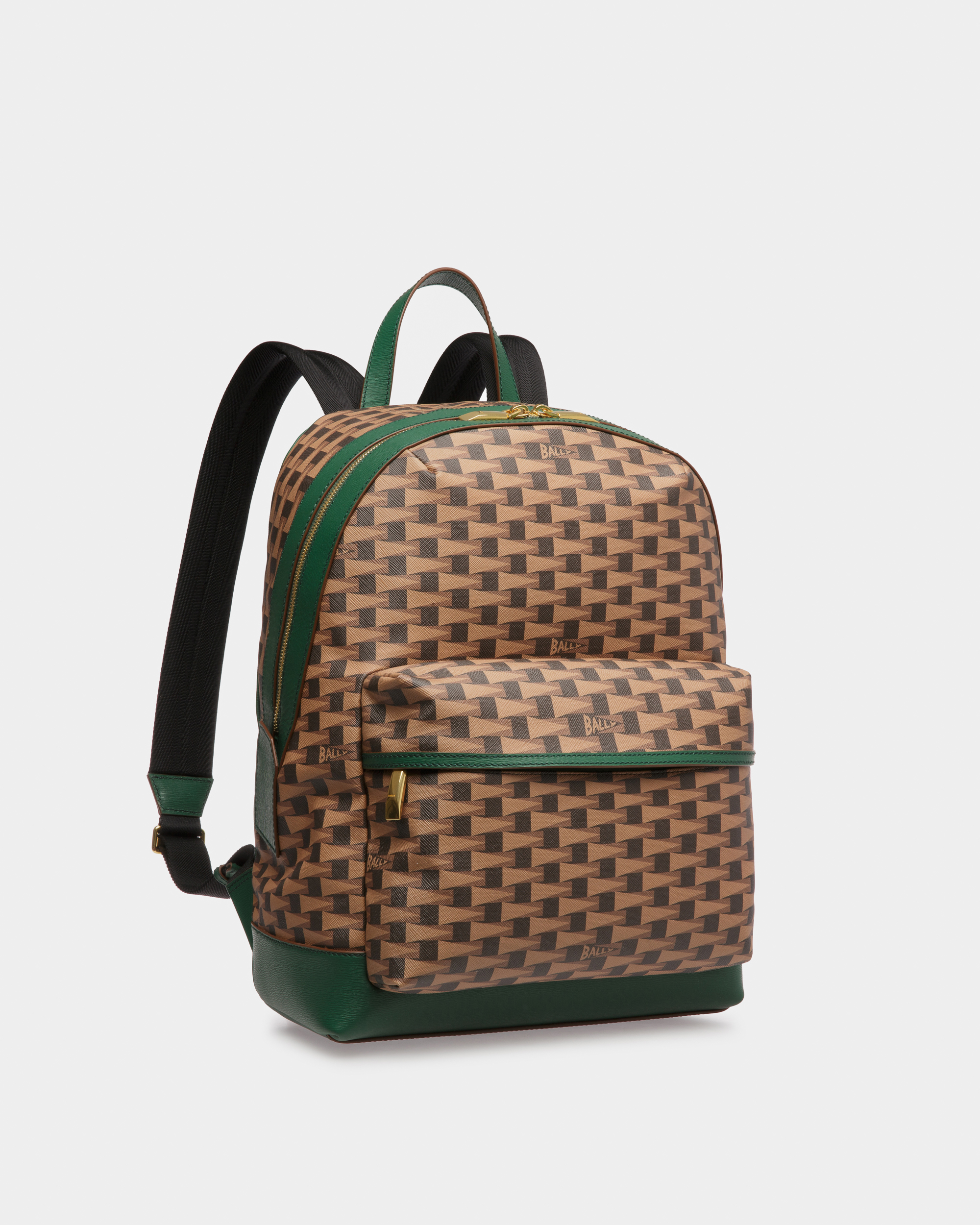 Pennant Backpack In Desert And Khaki Leather and TPU