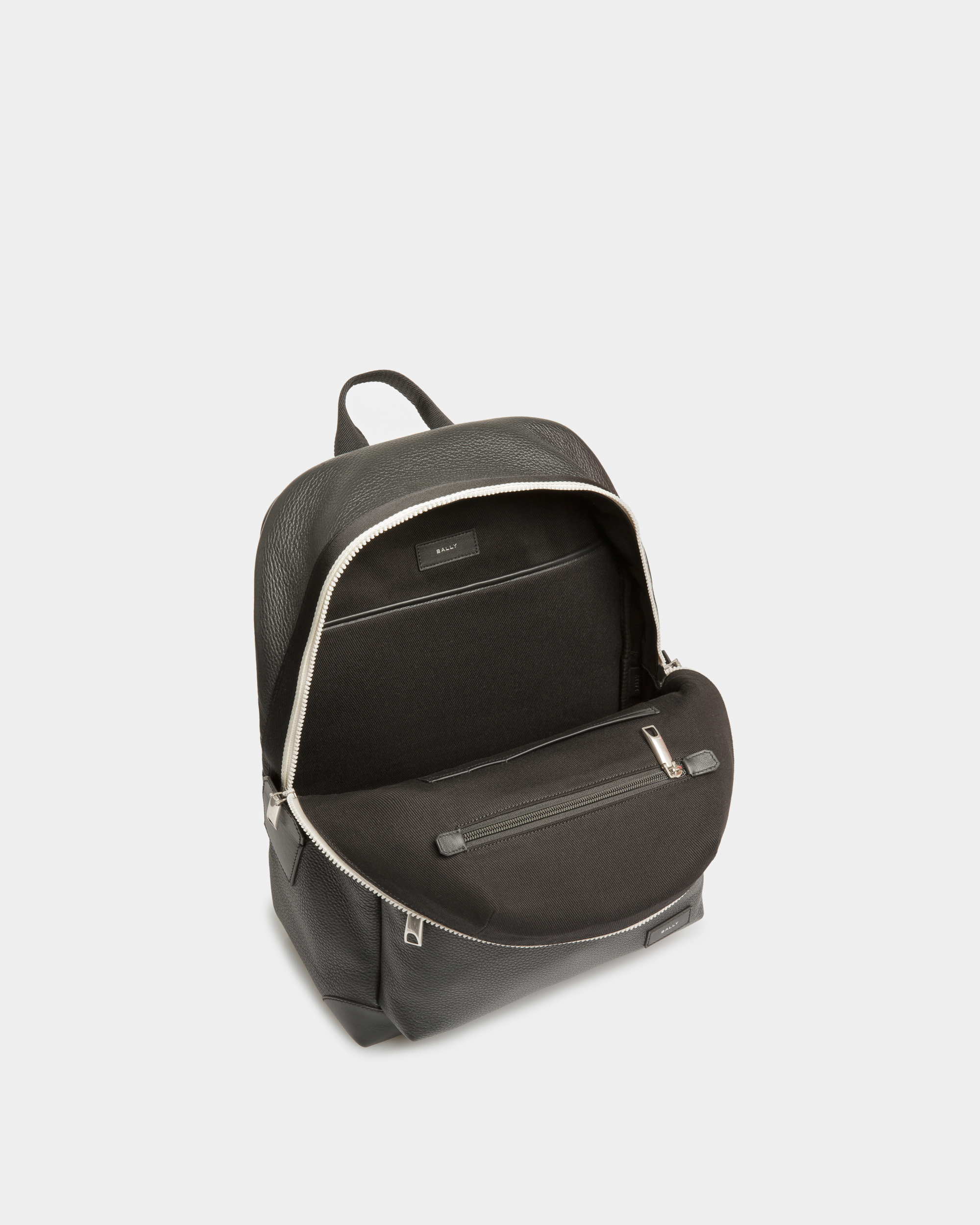 Ribbon Backpack In Black Leather