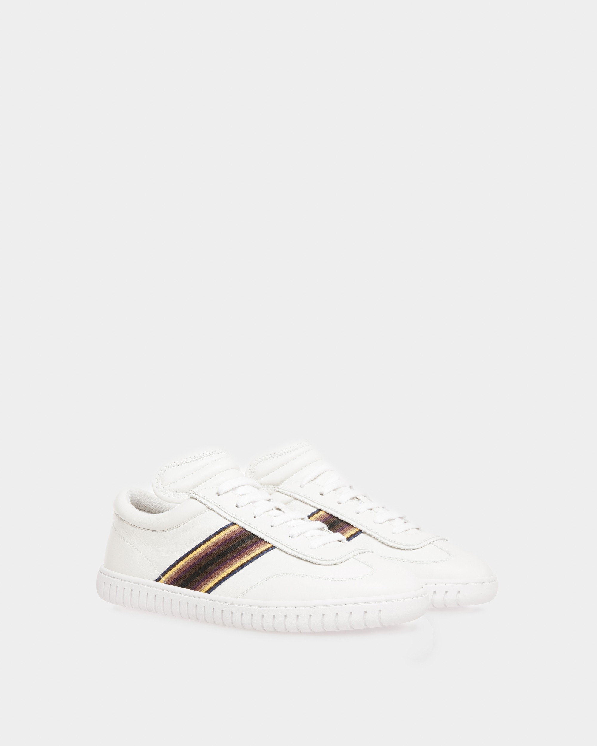 Parrel-Ribbon Leather Sneakers