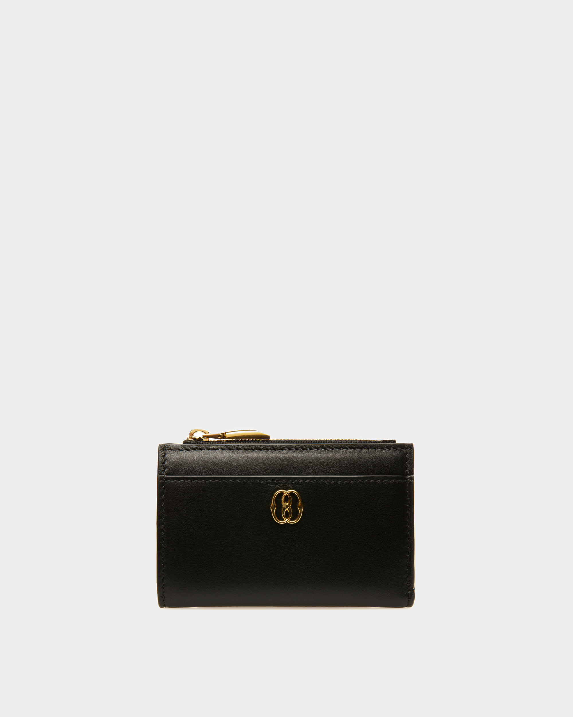Emblem Wallet In Black Leather