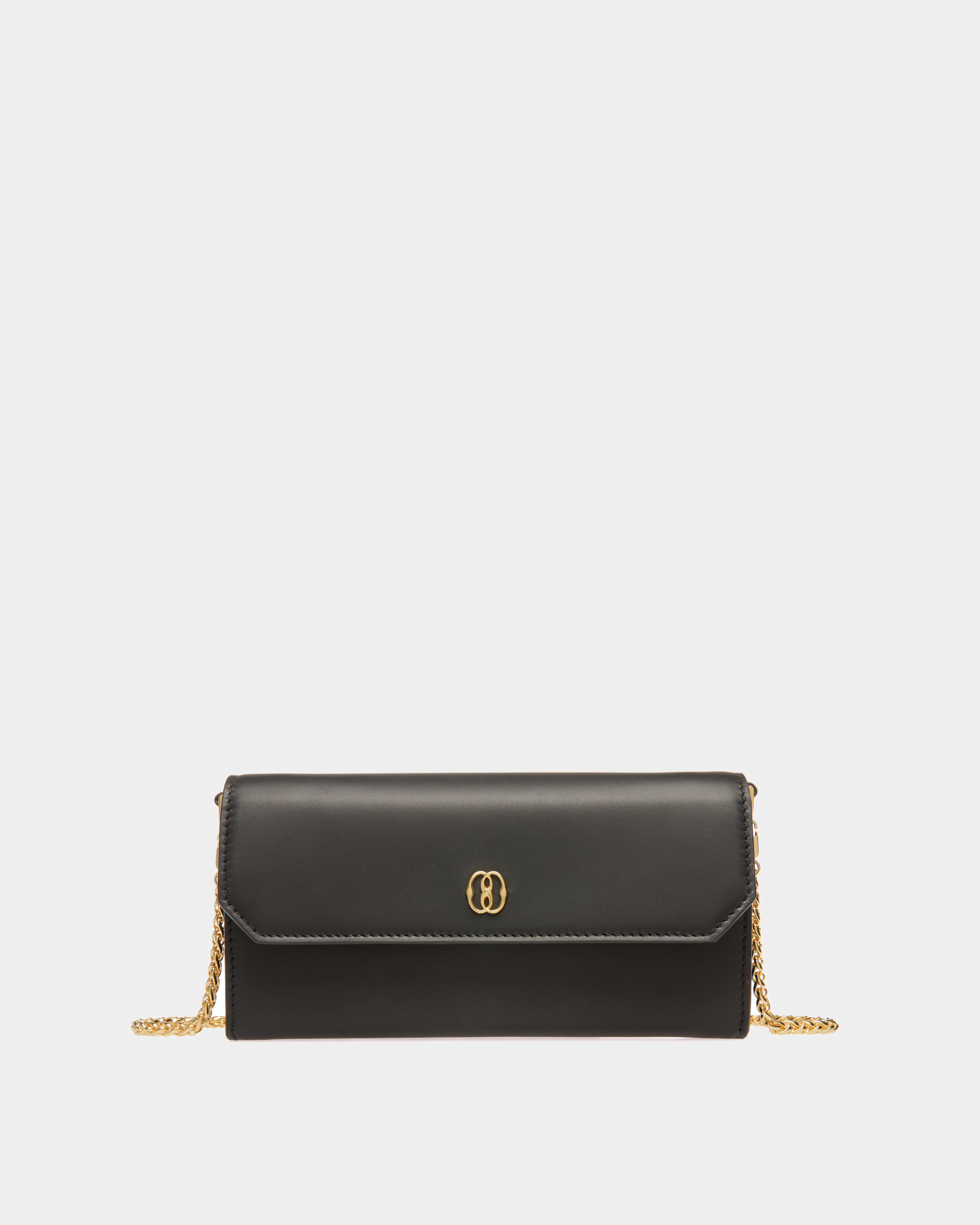 Emblem Travel Wallet In Black Leather
