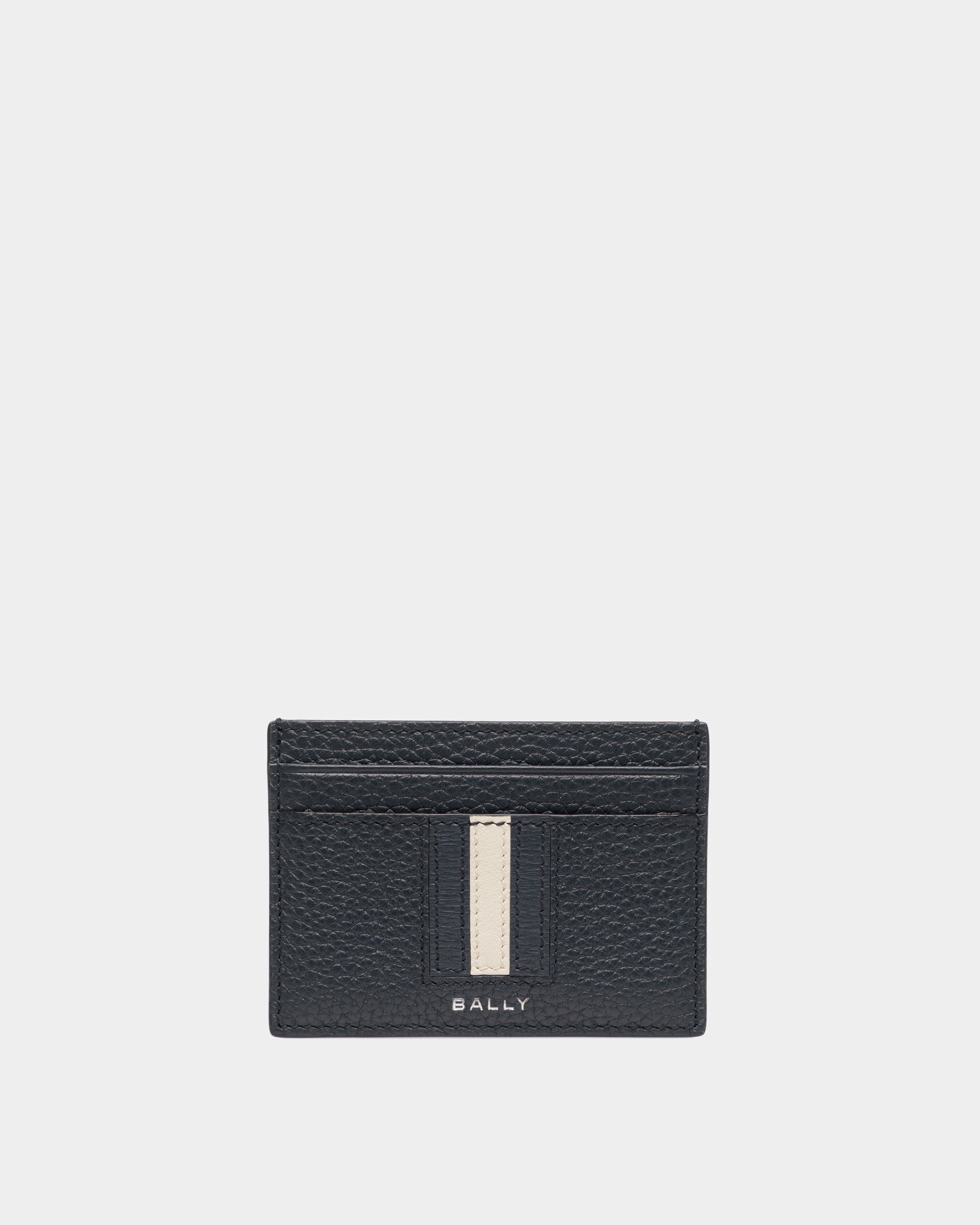 Bally | Ribbon Business Card Holder In Midnight Leather