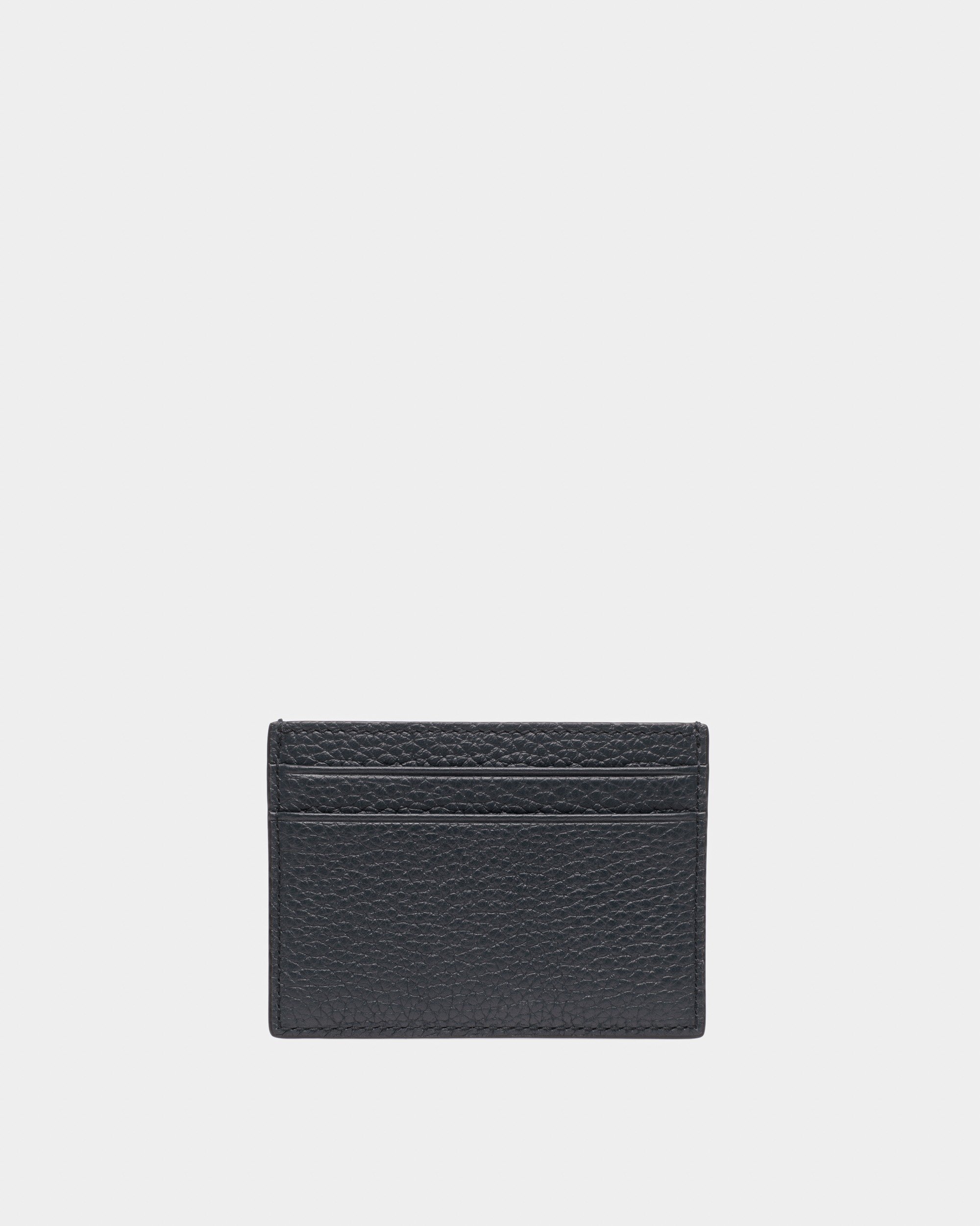 Ribbon Business Card Holder In Midnight Leather
