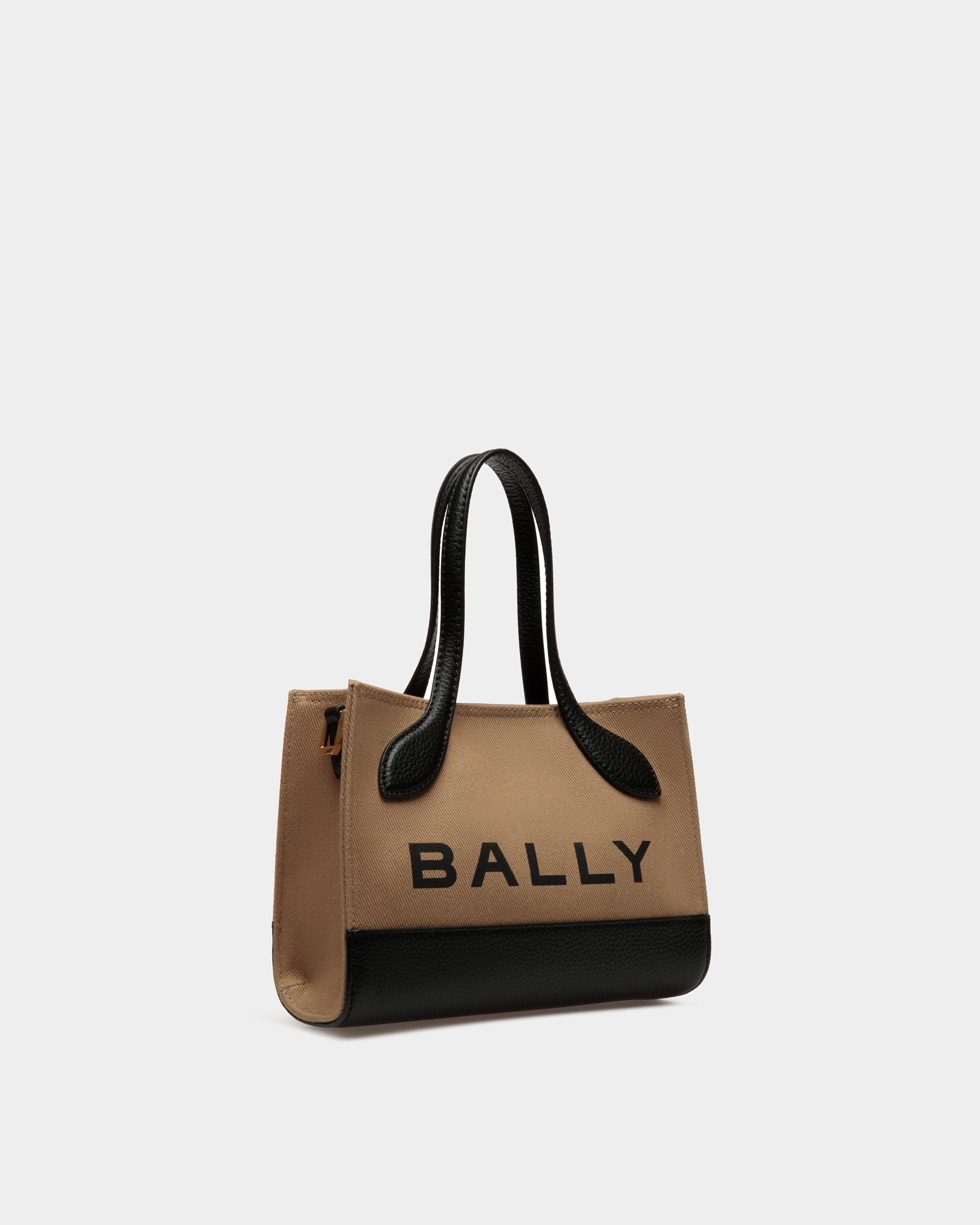 Bar Minibag In Sand And Black Fabric