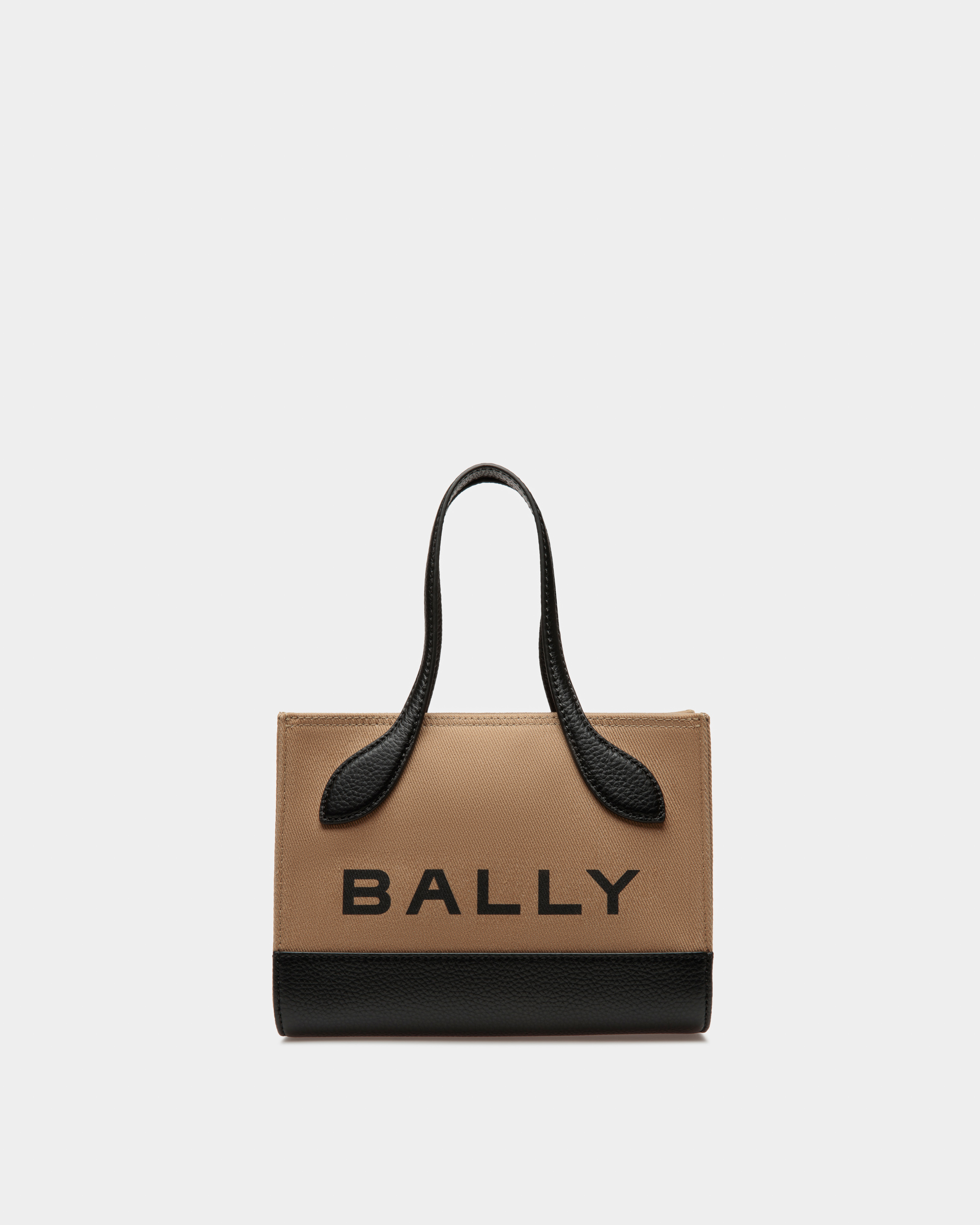 Bar Minibag In Sand And Black Fabric