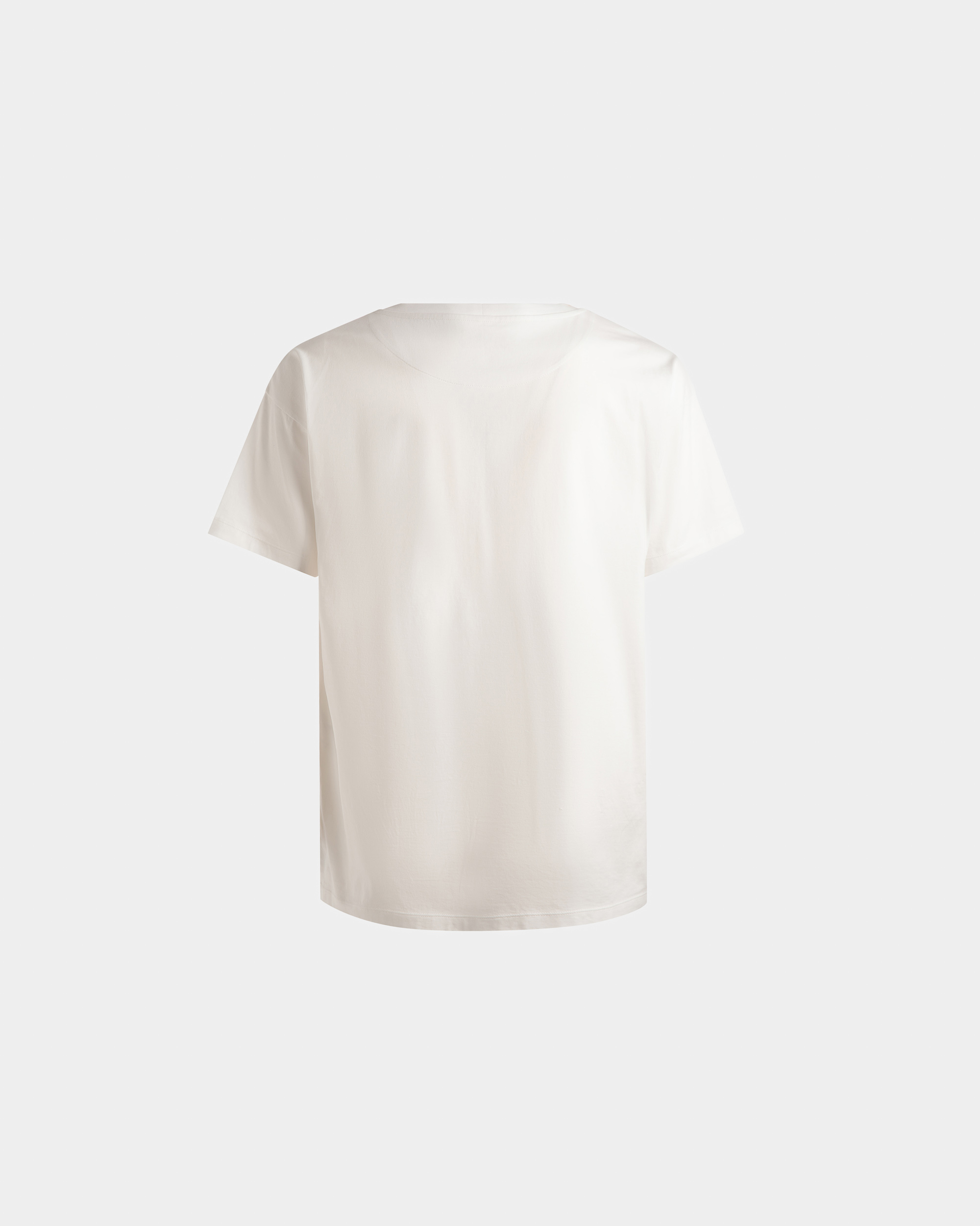 Printed T-Shirt In White Cotton