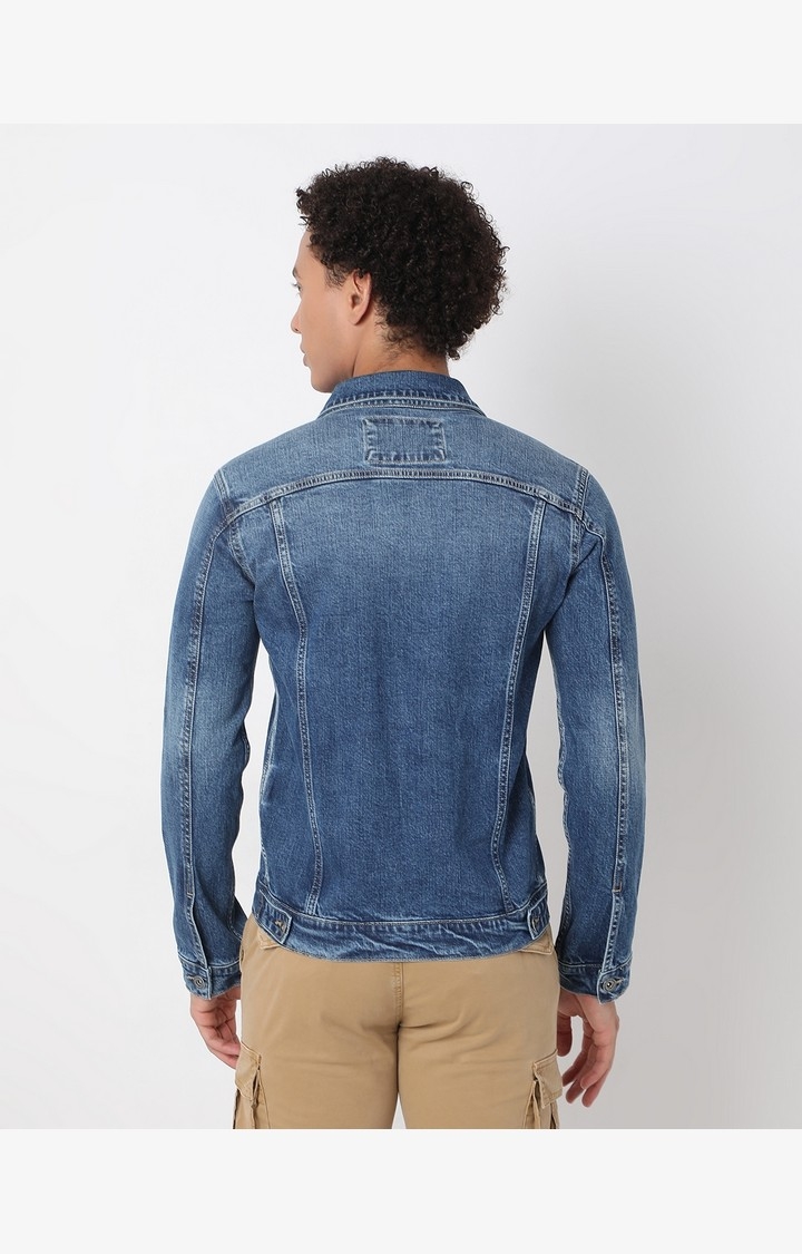 Regular Fit Full Sleeve Regular Collar Solid Cotton Lycra Jacket