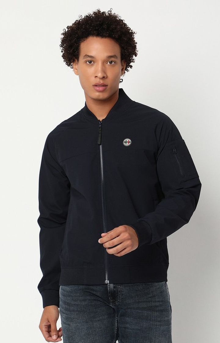 GAS | Regular Fit Full Sleeve Pointed Collar Colourblock Polyester Jacket