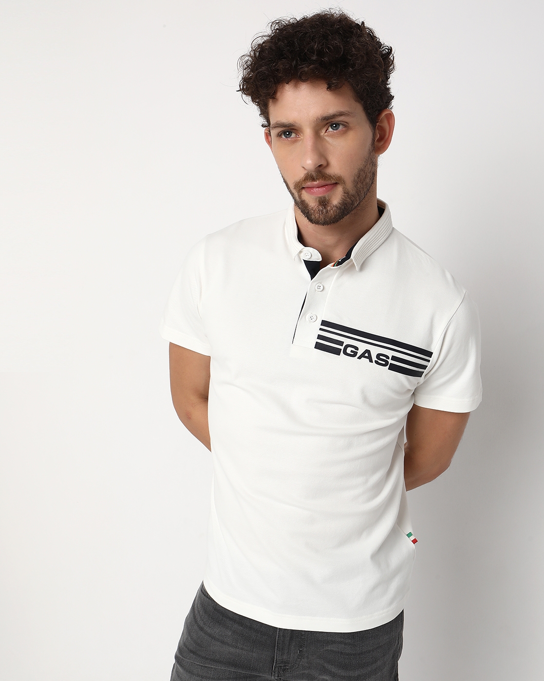 Slim Fit Short Sleeve Solid Cotton Lycra Polo T-Shirt