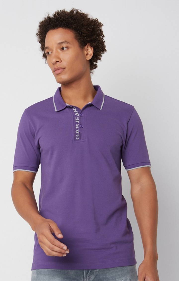 GAS | Regular Fit Half Sleeve Solid Cotton Polo T-Shirt