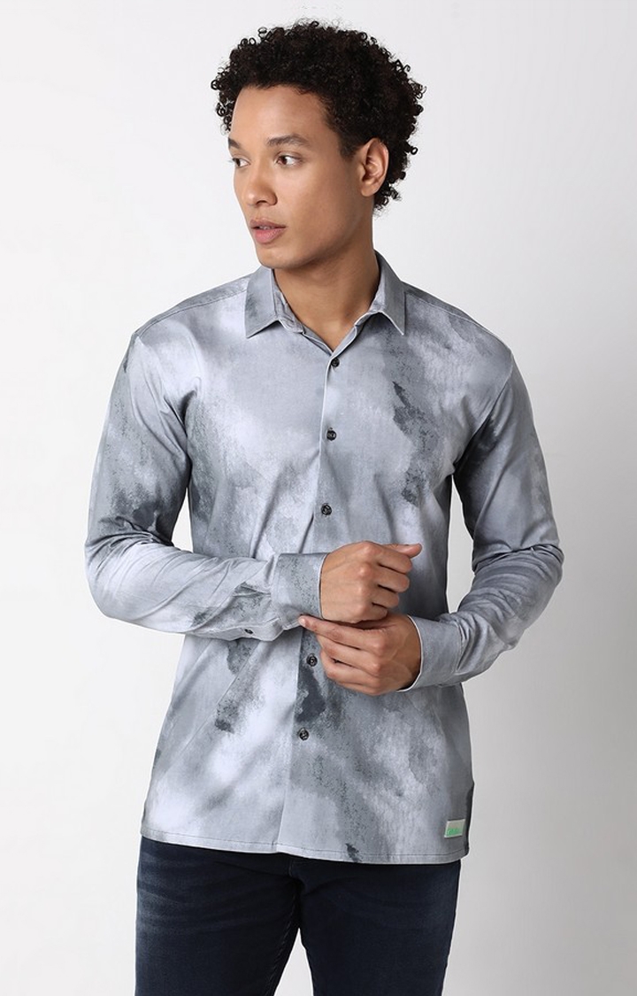 GAS | Regular Fit Full-Length Graphic Cotton Lycra Shirts