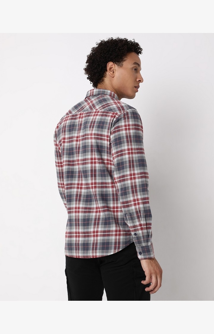 Regular Fit Full Sleeve Checkered Cotton Shirts