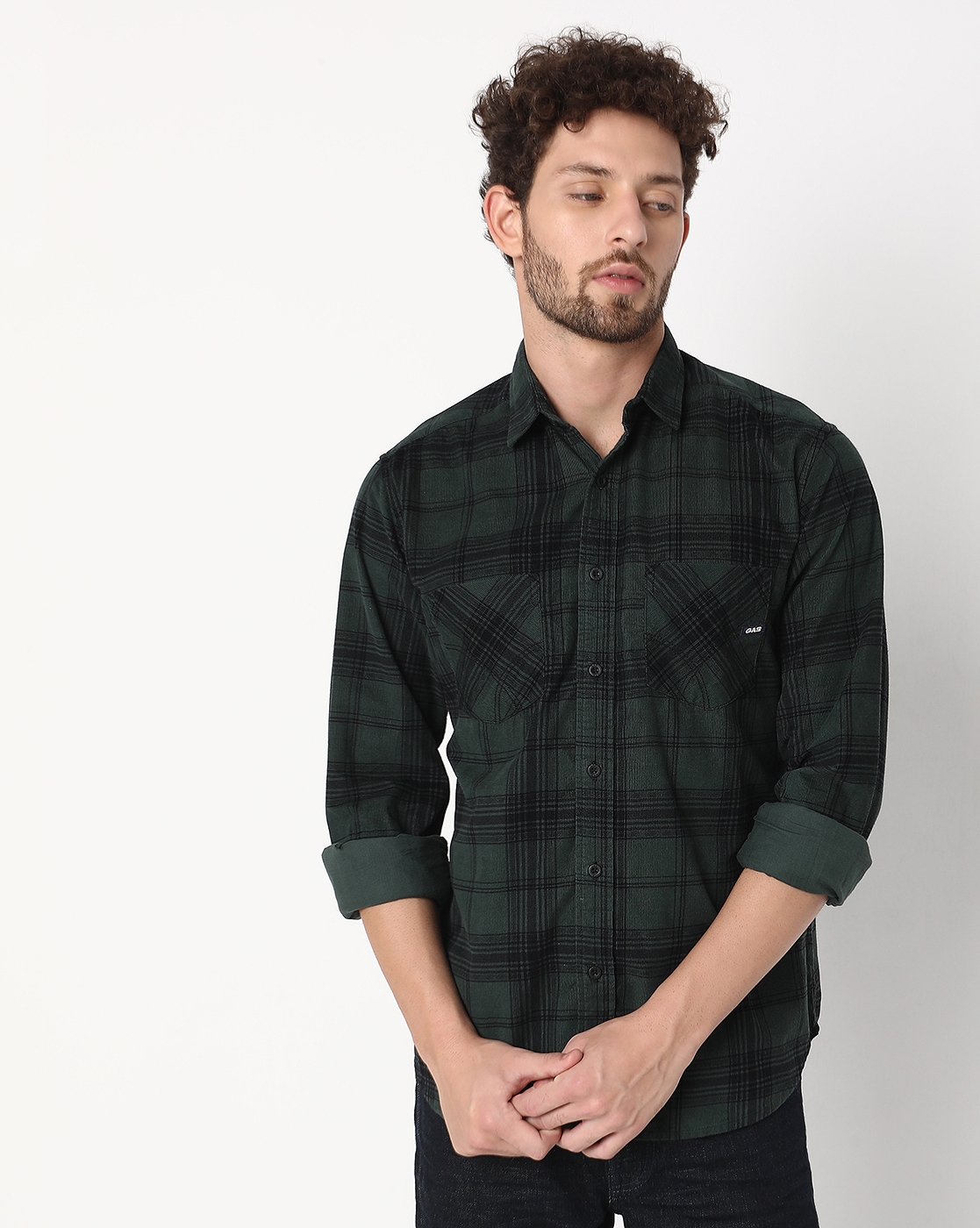 GAS | Regular Fit Full Sleeve Checkered Cotton Shirts