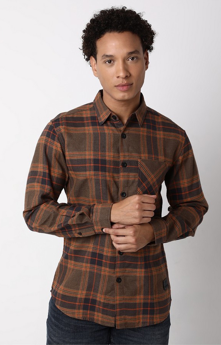 GAS | Regular Fit Full Sleeve Checkered Polycotton Shirts