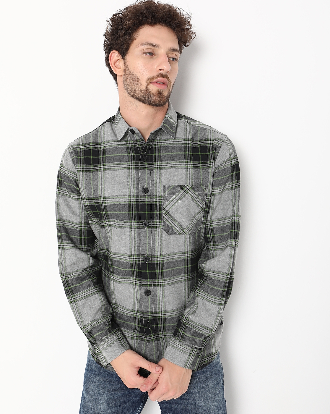 GAS | Regular Fit Full Sleeve Checkered Polycotton Shirts