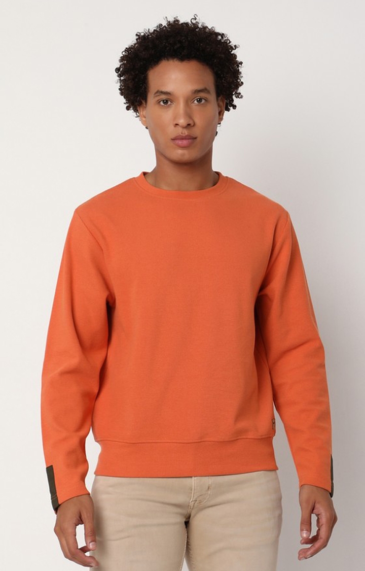 GAS | Regular Fit Full Sleeve Rib Neck Solid Knitted T-Shirt