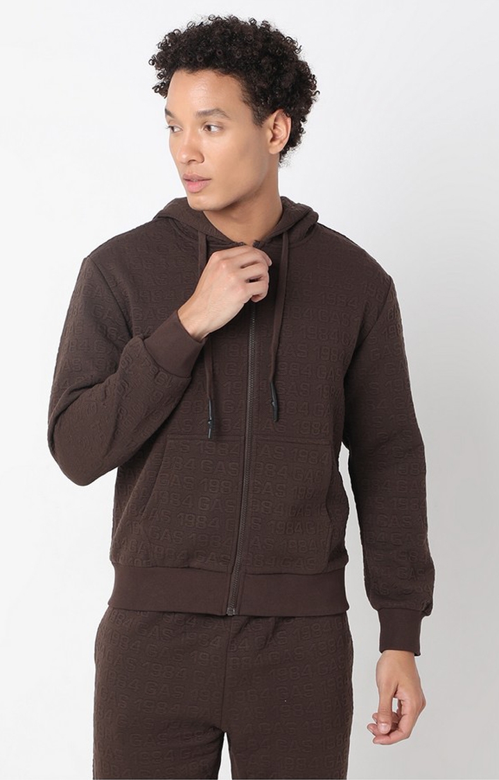 GAS | Regular Fit Full-Length Hooded Neck Cotton Lycra Sweatshirts