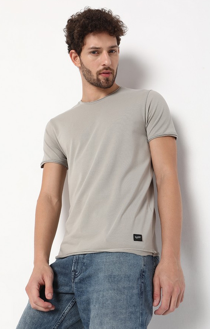 GAS | Slim Fit Short Sleeve Crew Neck Solid Cotton Lycra T-Shirt