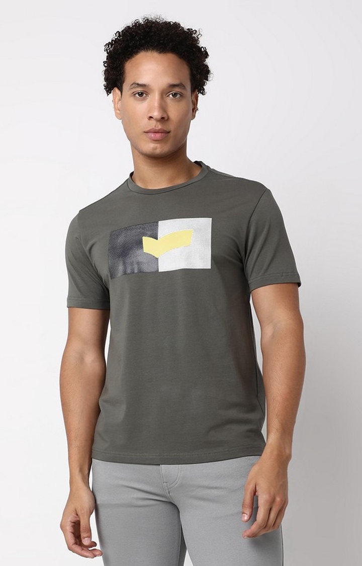 GAS | Regular Fit Short Sleeve Crew Neck Brand Carrier Cotton Lycra T-Shirt