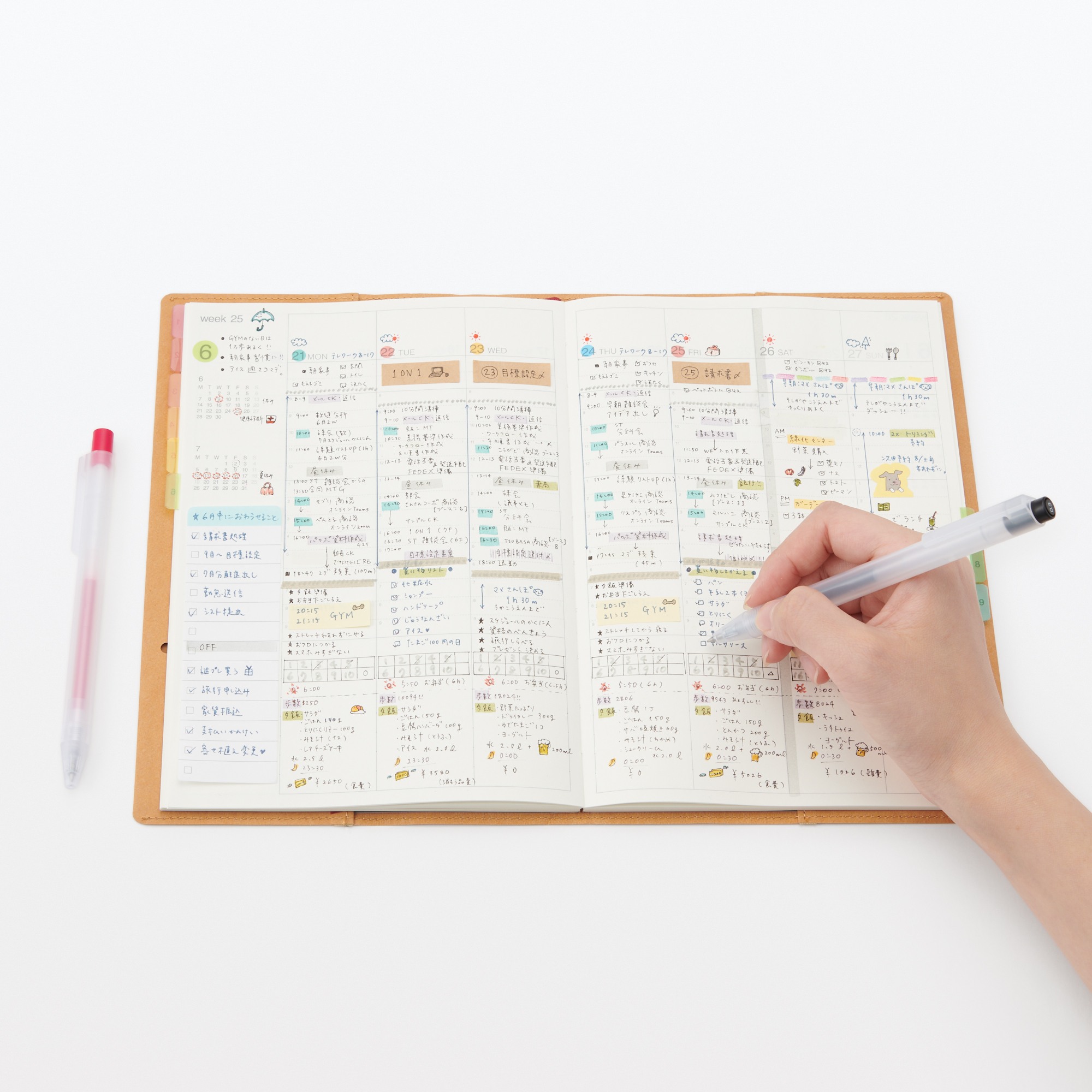 Smooth gel ink Ballpoint pen Knock type