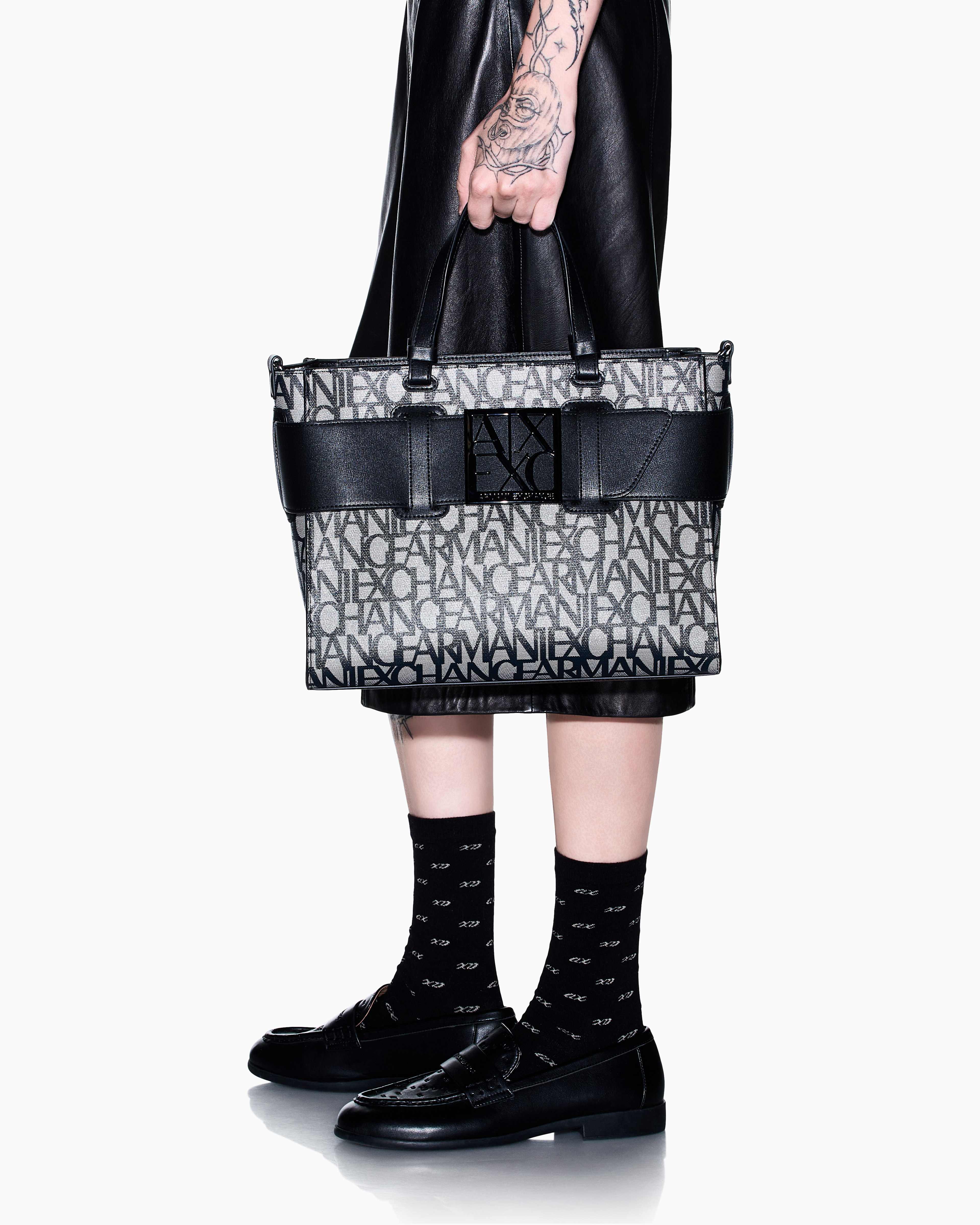 Susy All-Over Logo Print Shopping Bag