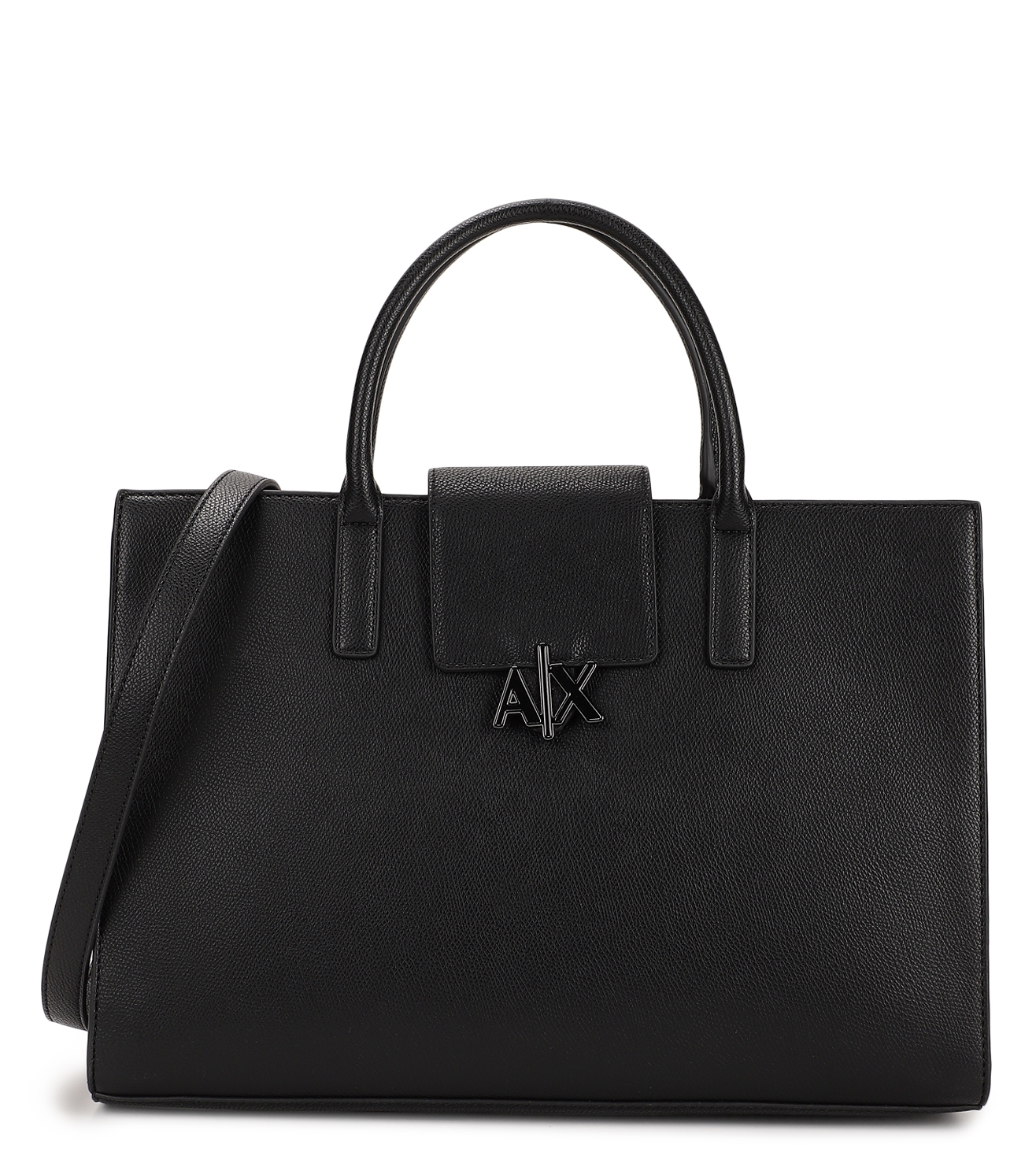 Armani Exchange debossed-logo faux-leather Tote Bag - Farfetch
