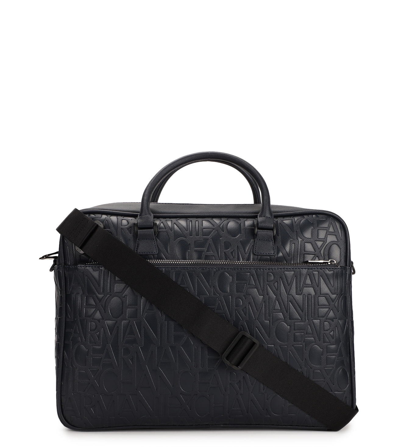 Textured Laptop Briefcase Bag With Shoulder Strap