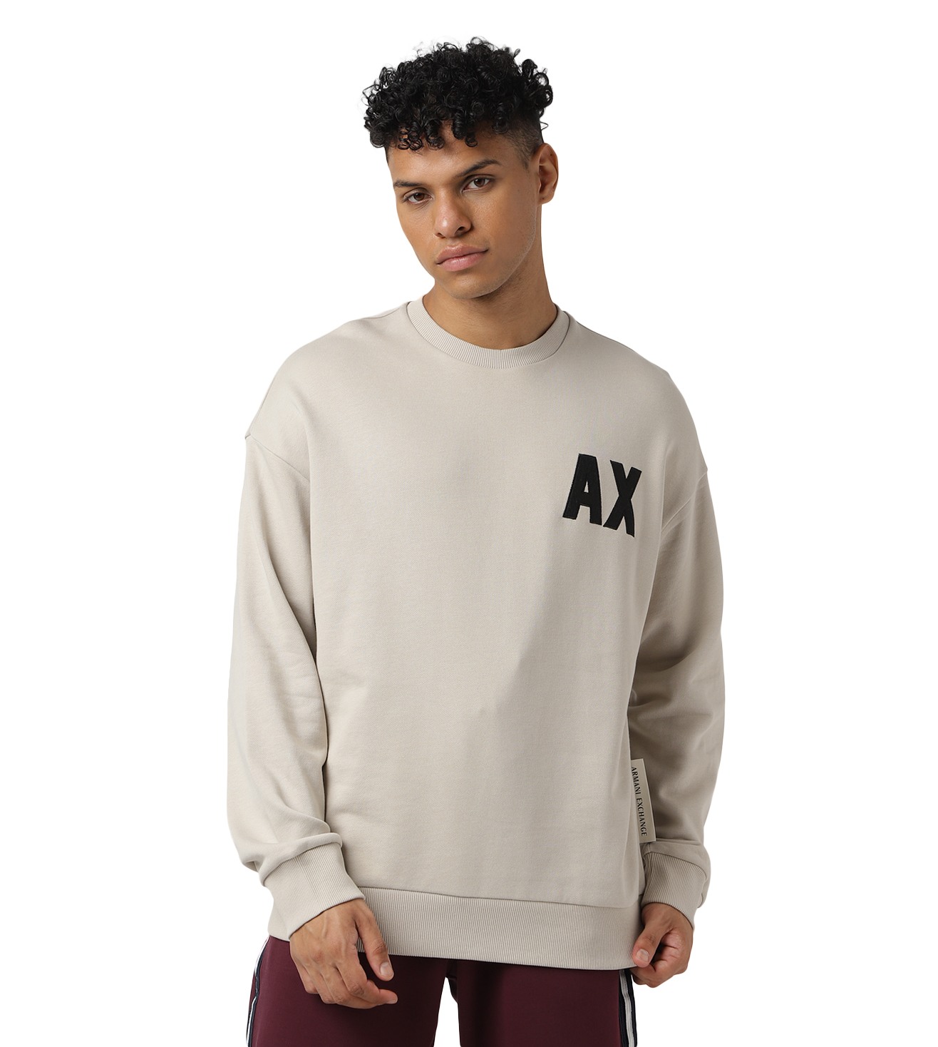 Armani exchange grey sweatshirt hot sale