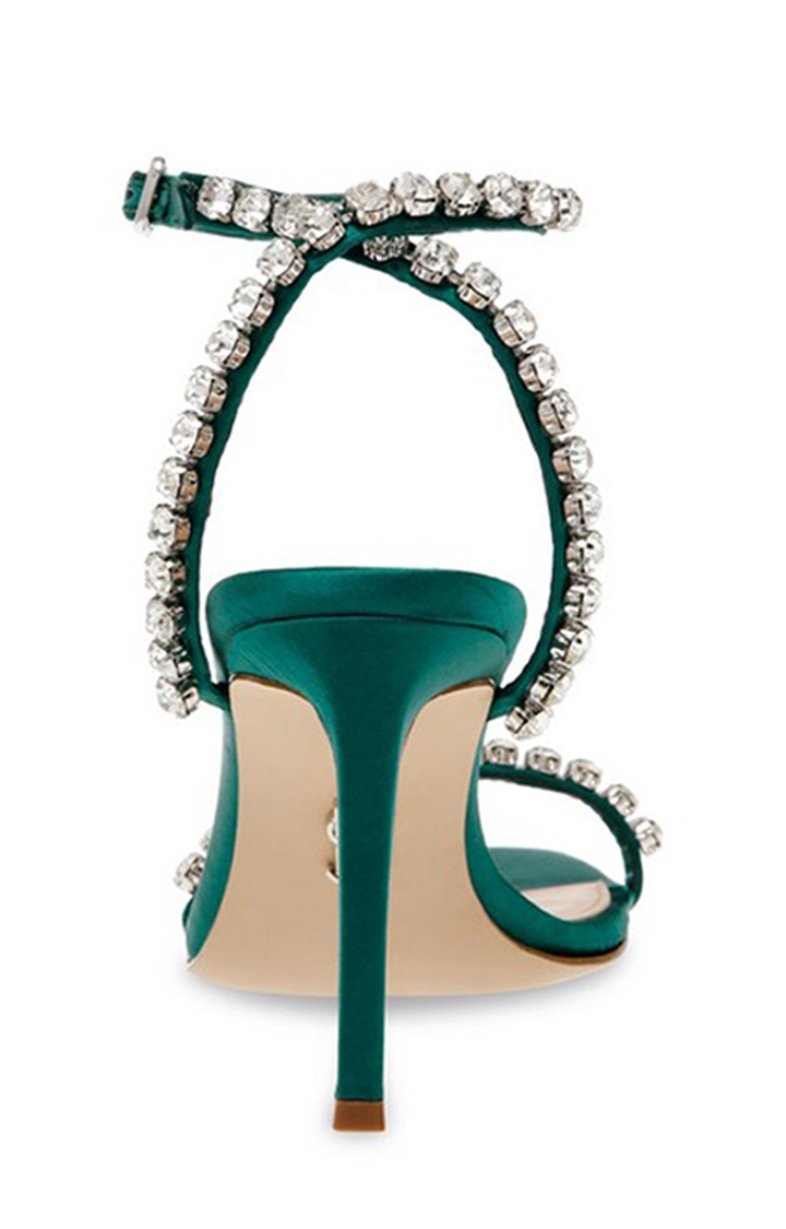 Jazzy Belle Green Heel Sandals