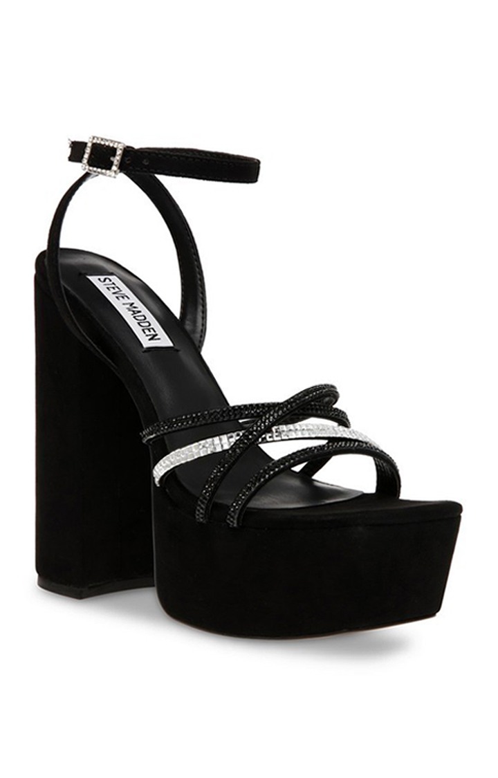 Reassure Black Heel Sandals