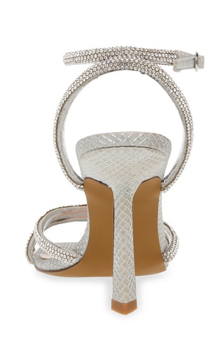 Legator Silver Heel Sandals