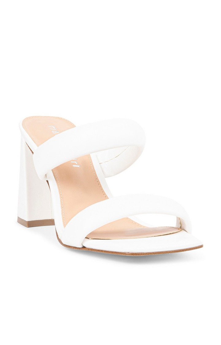 Wisper White Heel Sandals