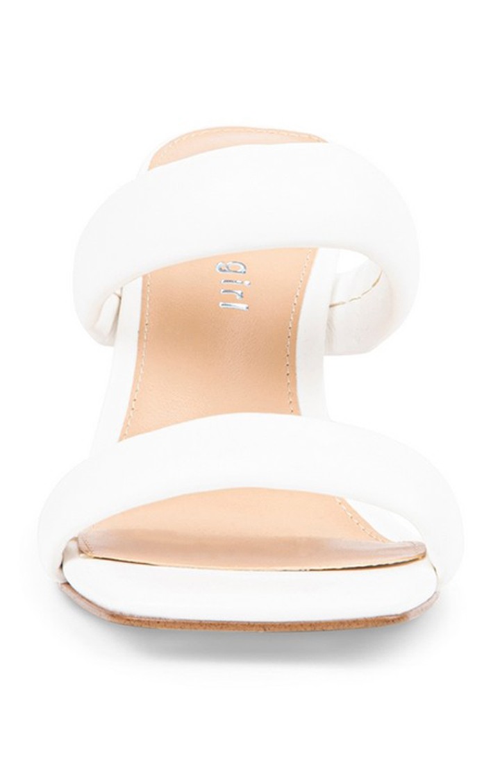 Wisper White Heel Sandals