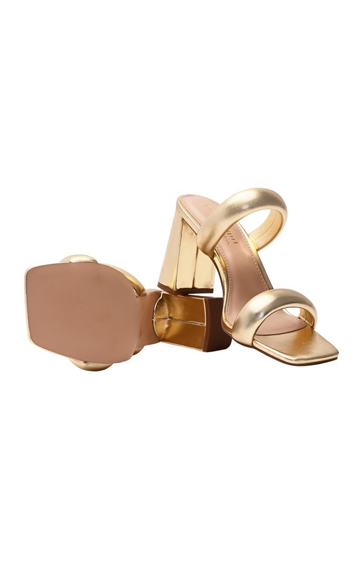 Wisper Gold Heel Sandals
