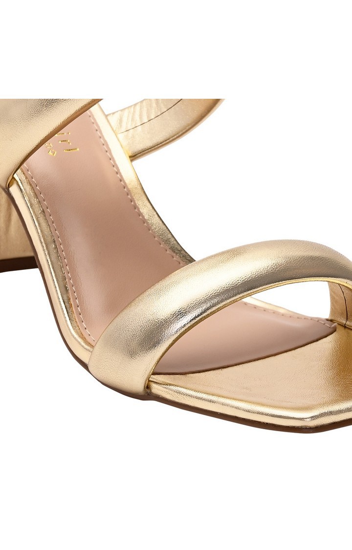 Wisper Gold Heel Sandals