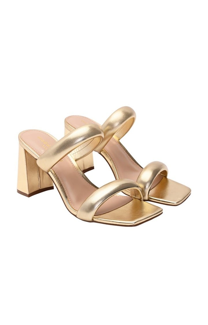 Wisper Gold Heel Sandals