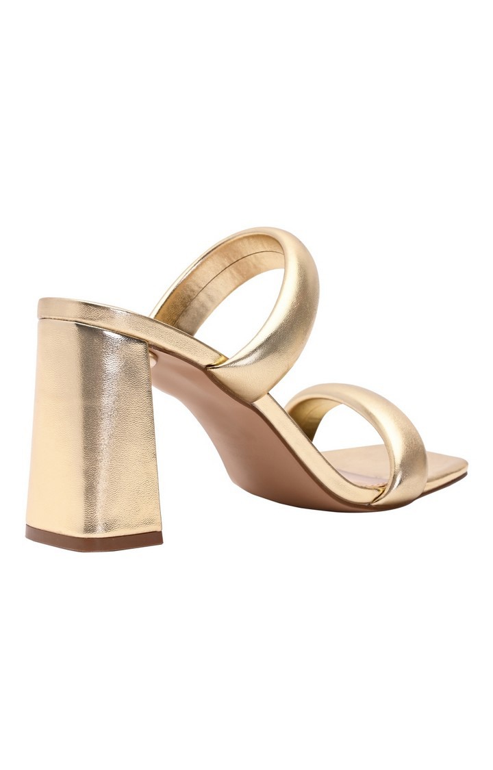 Wisper Gold Heel Sandals