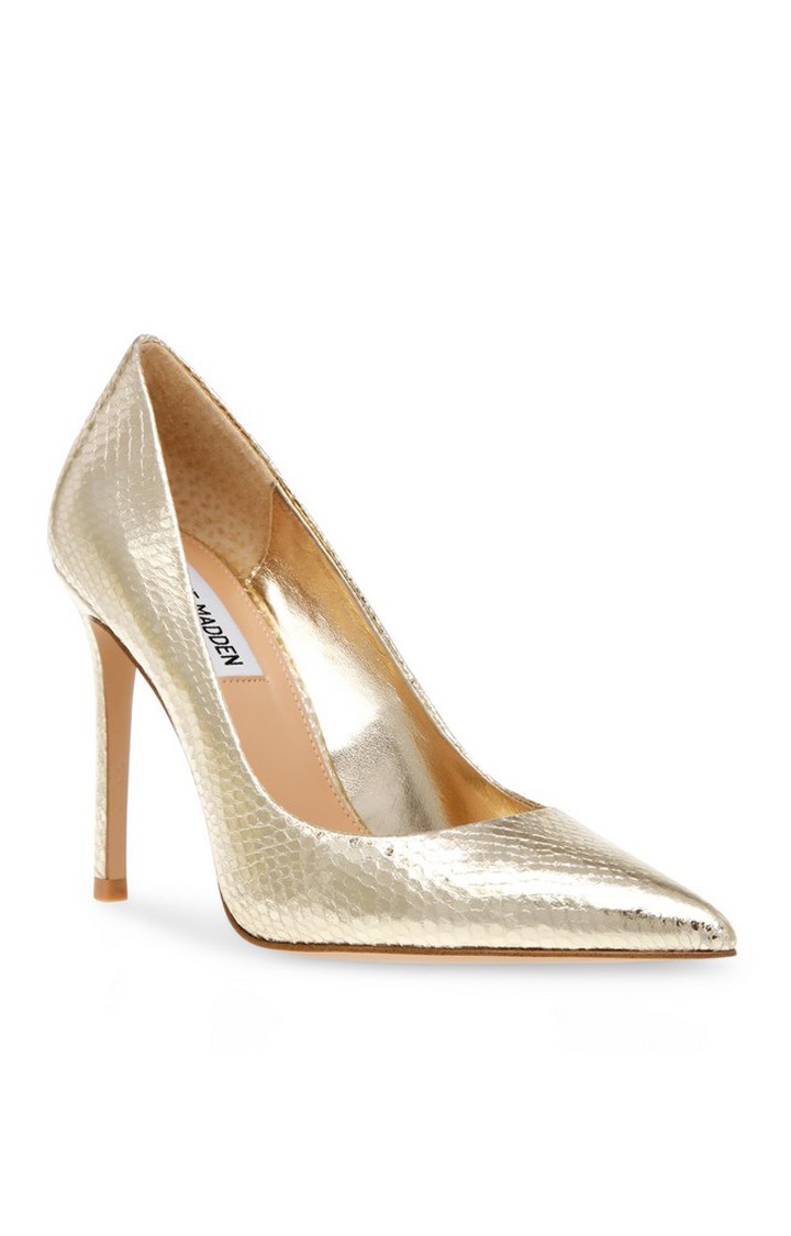 Evelyn Gold Pumps
