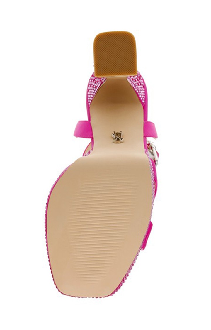 Lockout Pink Heel Sandals
