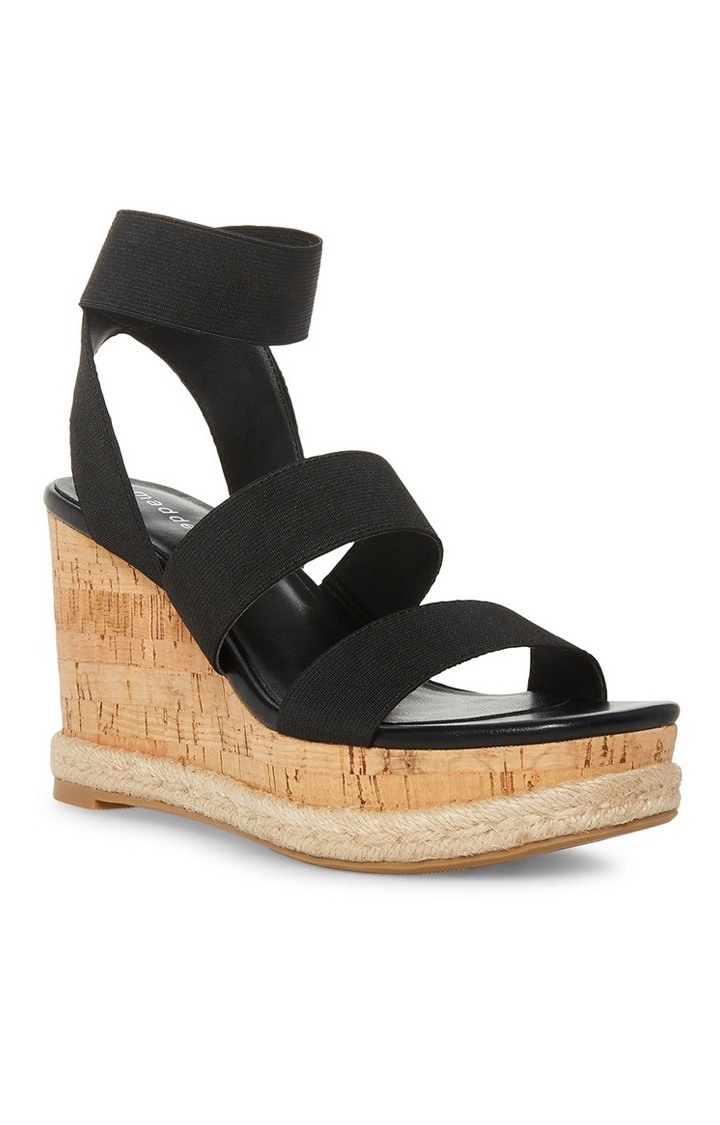 Marandaa Black Wedges