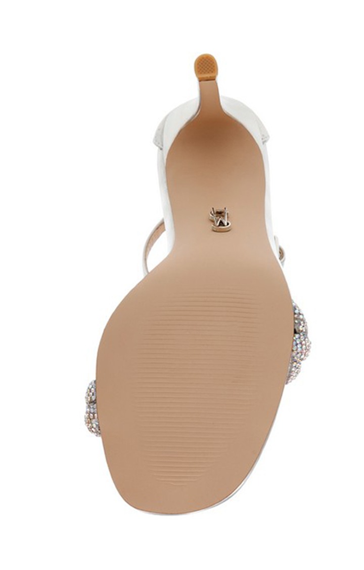 Indira Silver Heel Sandals