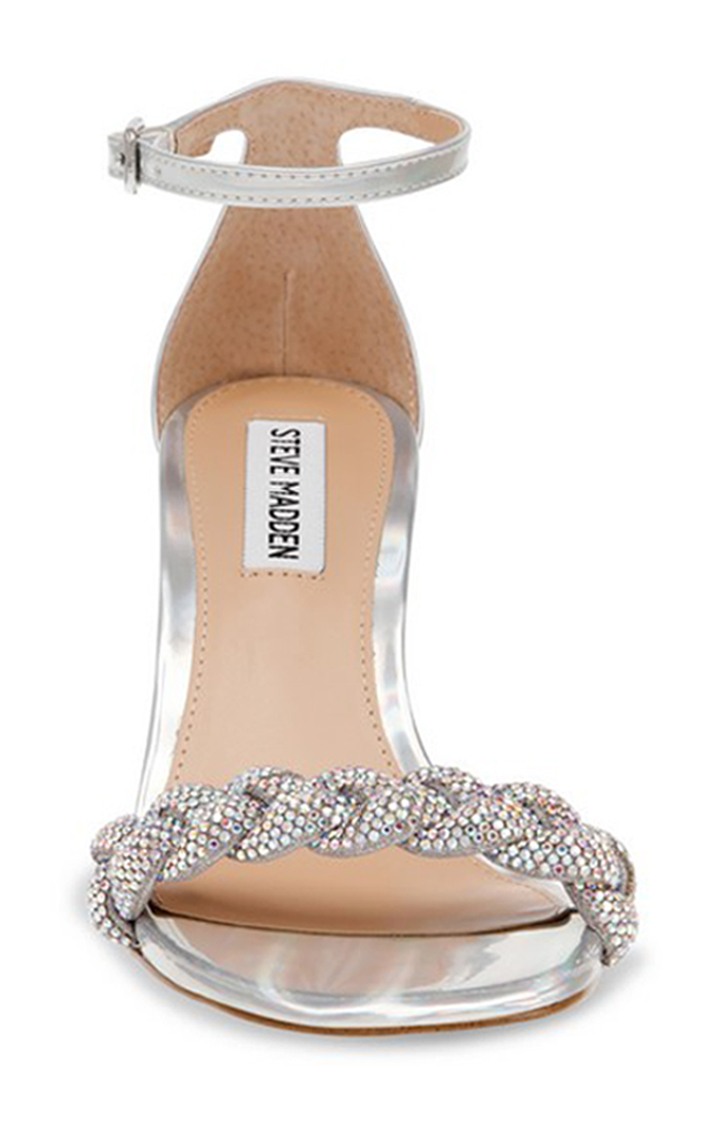 Indira Silver Heel Sandals