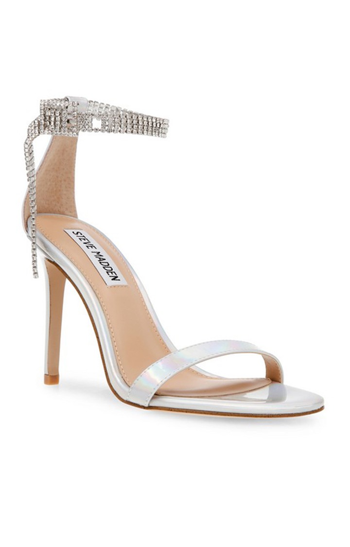 Malina Silver Heel Sandals