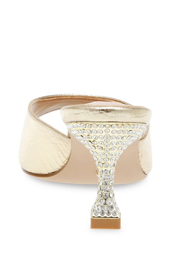 Alayah Gold Heel Sandals