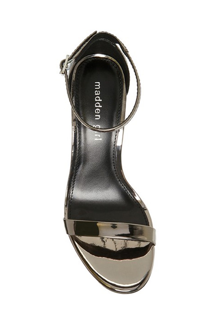 Brazen Silver Heel Sandals