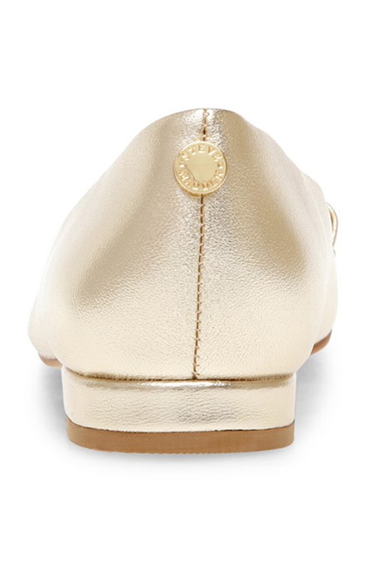 Gracyn Gold Closed Flats & Ballerinas